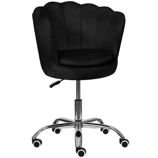 Fotel biurowy krzesło obrotowe regulowane welurowe muszelka