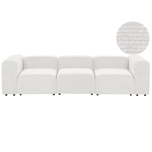 Sofa modułowa 3-osobowa sztruksowa biała FALSTERBO