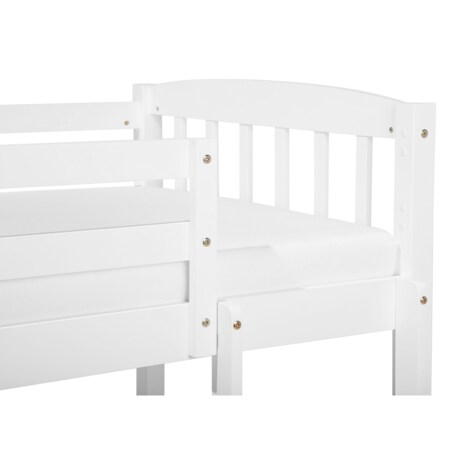 Łóżko piętrowe drewniane 90 x 200 cm białe REVIN