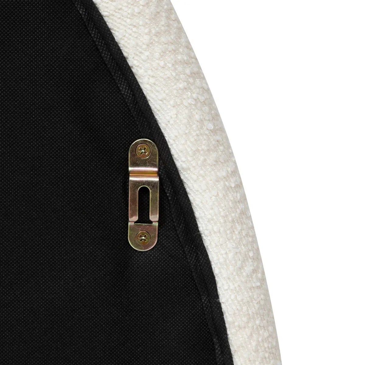 Zagłówek do łóżka bouclé kremowy Masina 160x130 cm