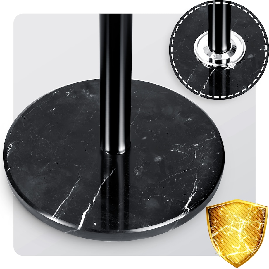 Wieszak na ubrania stojący podłogowy marmur czarny Massido