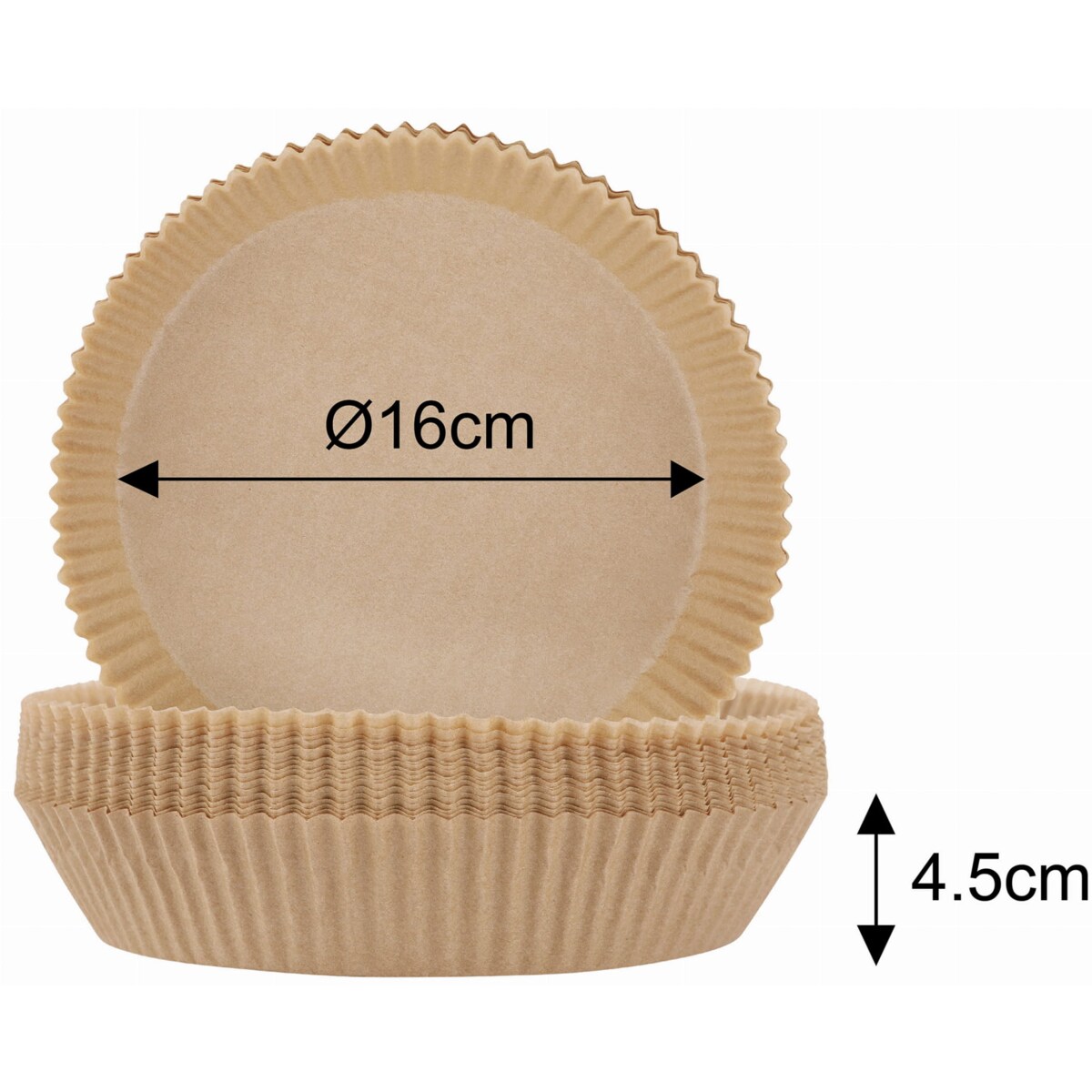 Wkłady papierowe do frytownicy 16cm 100 sztuk okrągłe KLAUSBERG