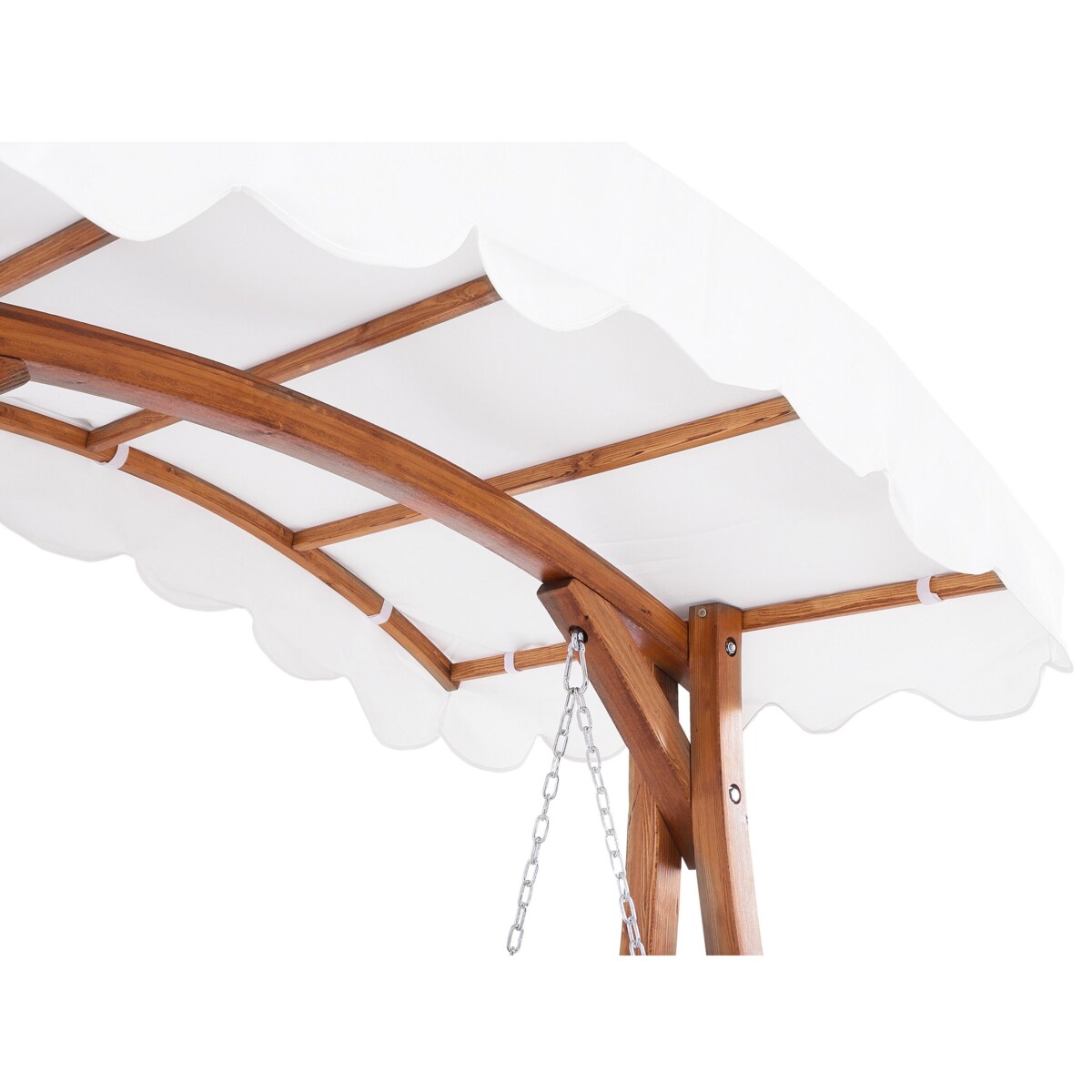 Huśtawka ogrodowa drewniana ciemna ANDRIA