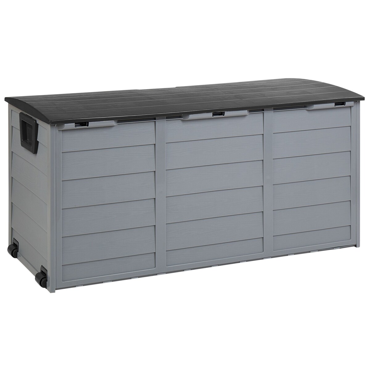 Skrzynia ogrodowa 112 x 50 cm szaro-czarna LOCARNO
