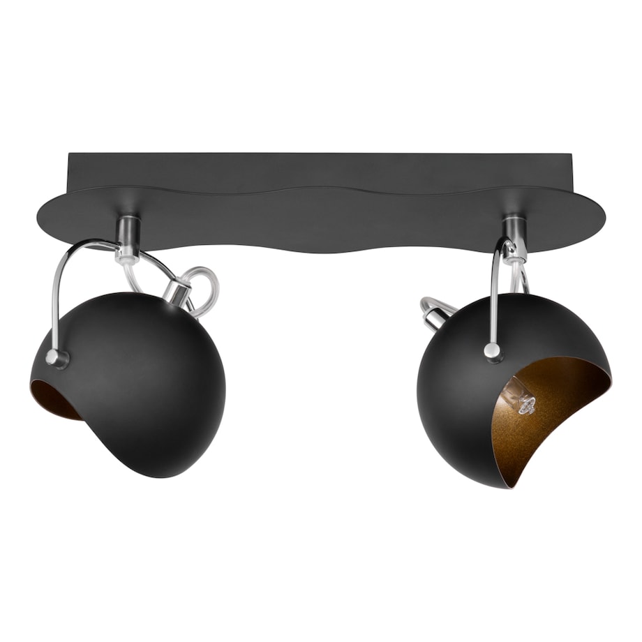 Lampa Sufitowa BRITOP Lighting 2xG9 Max.28W Subtelna Kompozycja Czerni i Złota, Polski Producent, 1 szt.