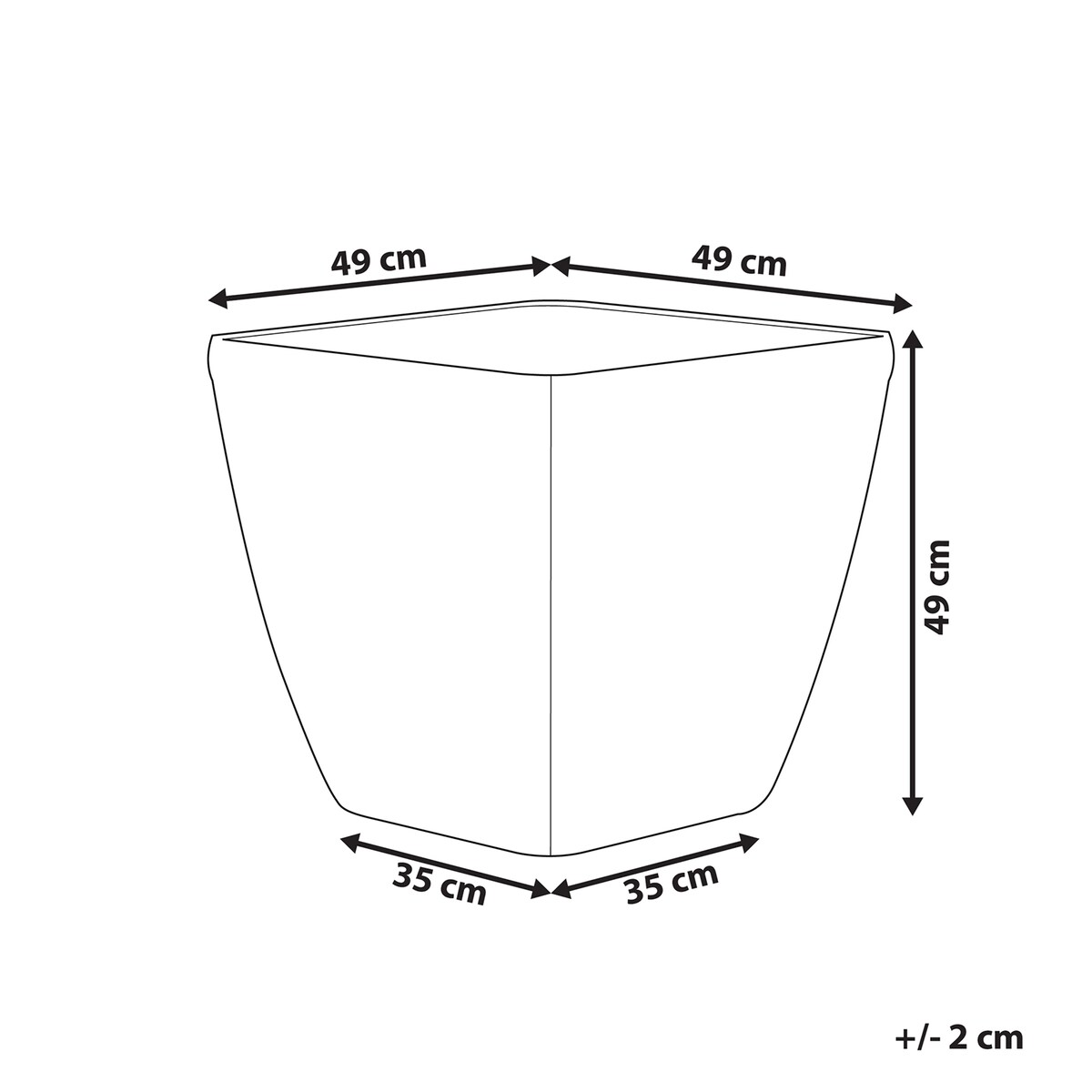 Donica ASTRAS 50 cm Srebrny