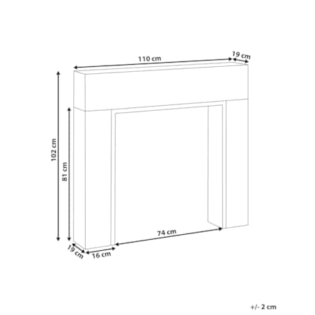 Portal kominkowy BOYANUP Jasnobrązowy