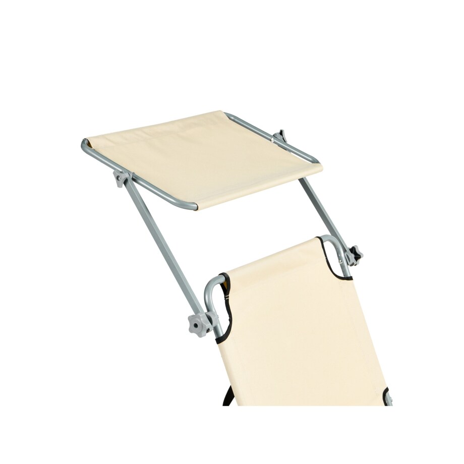 Leżak ogrodowy FOLIGNO Metal Beżowy