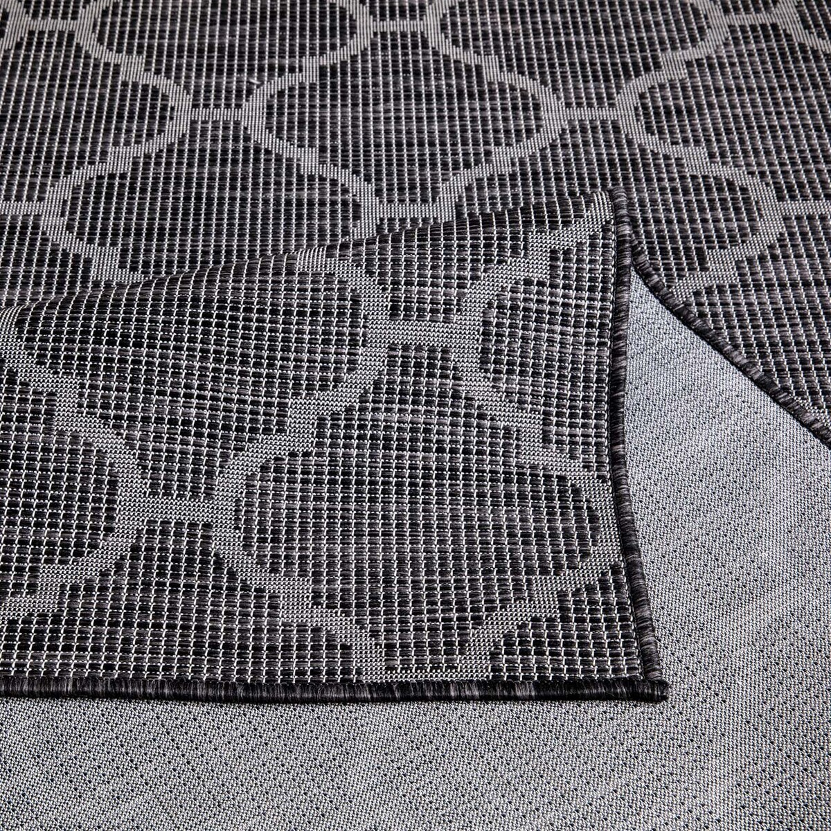 Dywan na zewnątrz i do wnętrz koniczyna Paloa 30690 Grafit 120x170