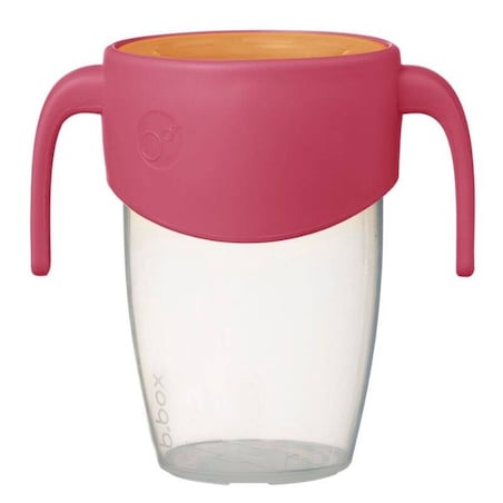 Kubek 360 do nauki picia dla dzieci 250 ml – kubek treningowy niekapek 6m+ Strawberry Shake b.box