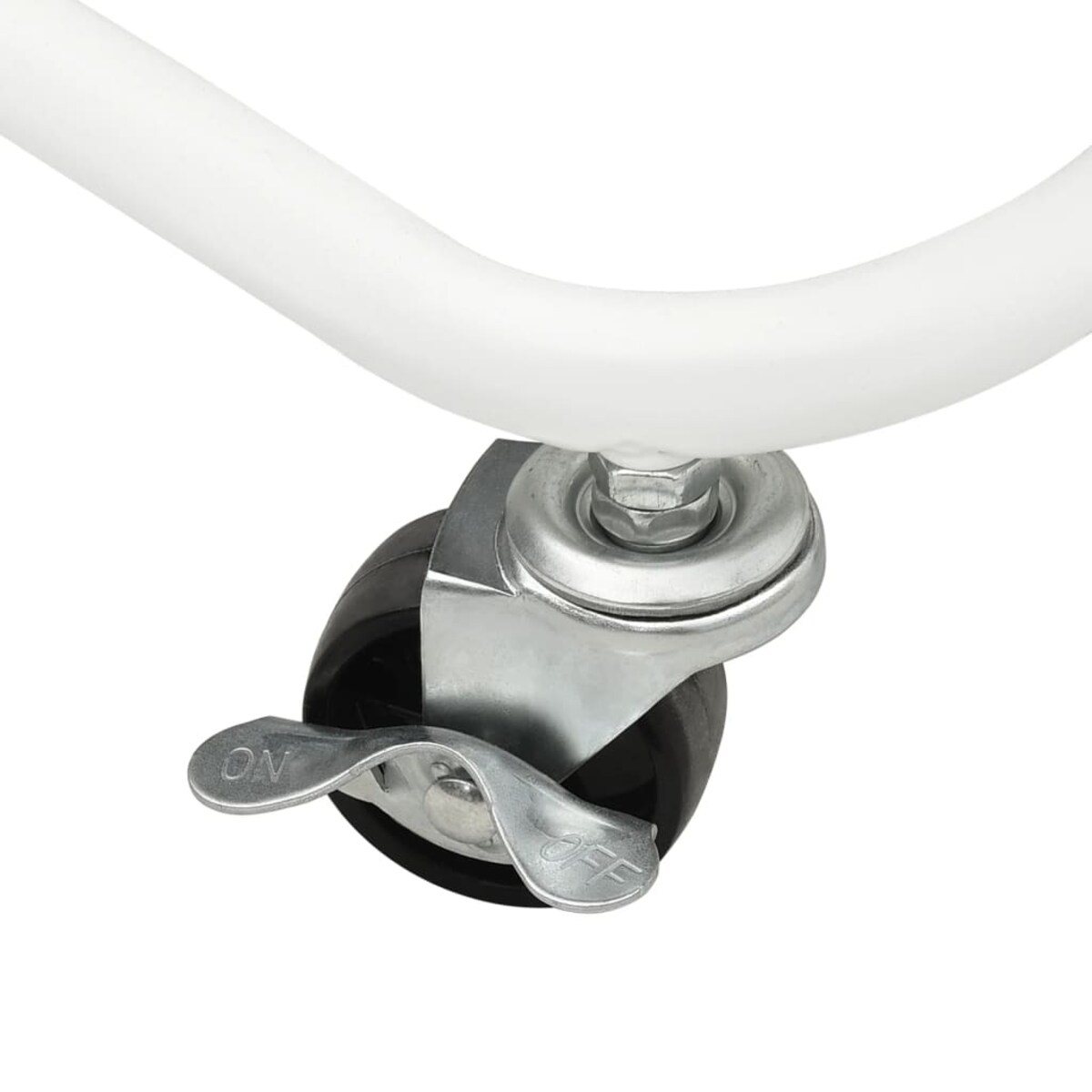 vidaXL 3-poziomowy wózek kuchenny, biały, 42x35x85 cm, żelazo i ABS