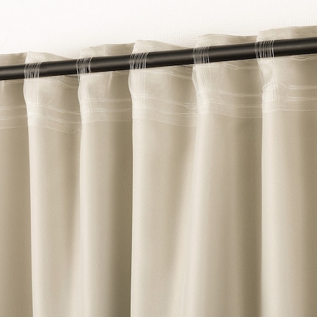 Zasłona BASIC na taśmie marszczącej 140x280cm szarobeżowy blackout 1 szt. 140x280 beżowy