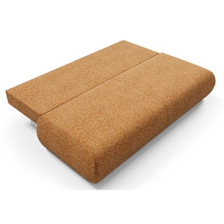 Kanapa PENTI bez boczków z funkcją spania obita tkaniną PUENTE pomarańczowa