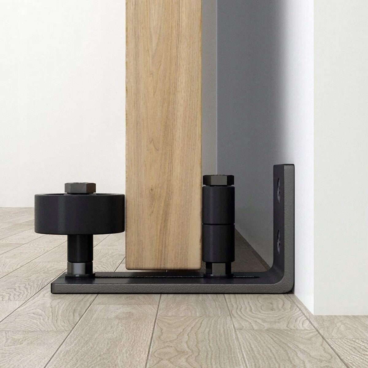 Prowadnik prowadzenie dolny do drzwi przesuwnych czarne