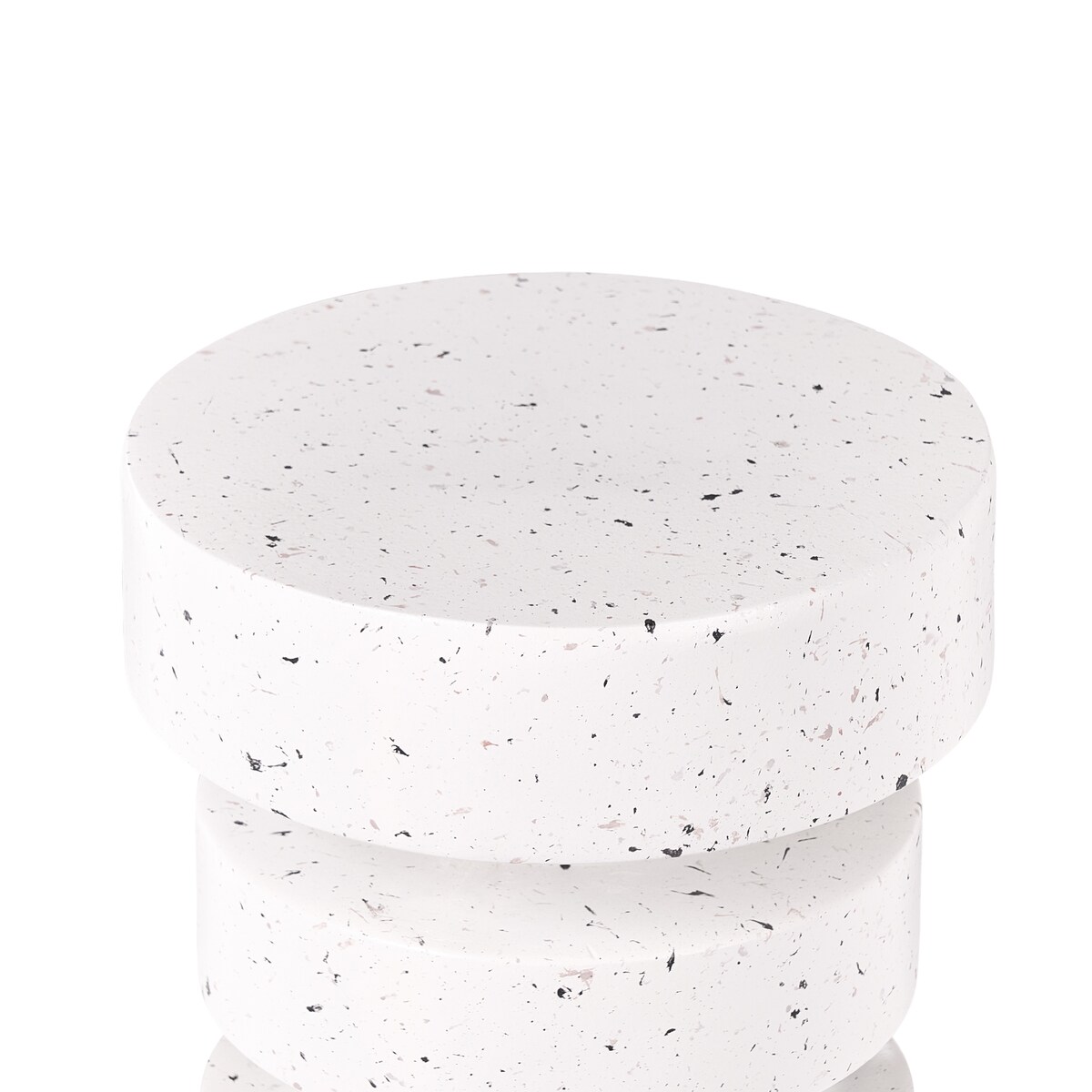 Stolik pomocniczy BIVONGI 30 cm 30 cm Białe lastryko