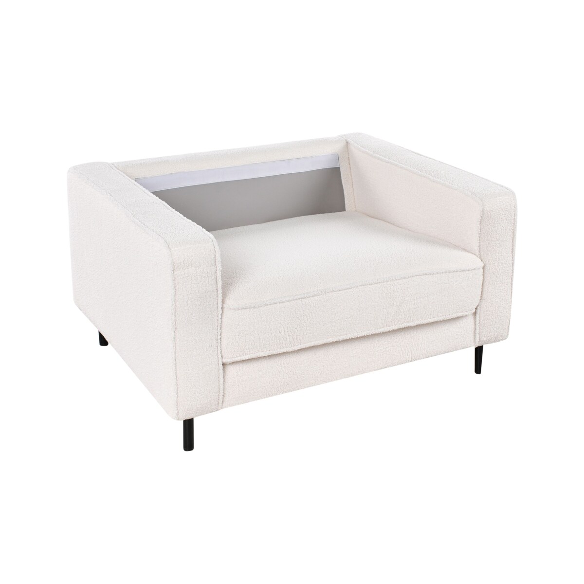 Fotel SAVALEN Boucle Biały