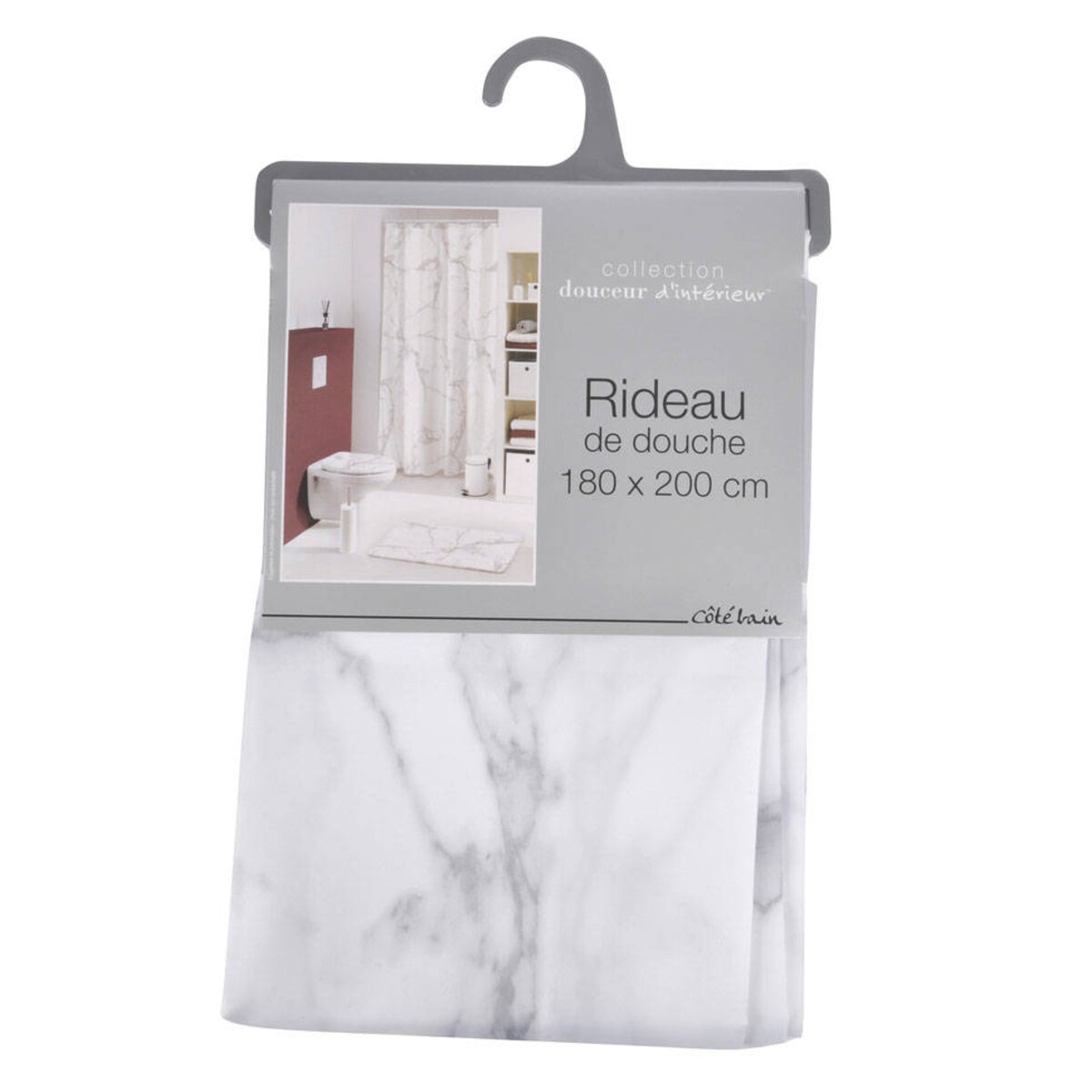 Zasłona prysznicowa MARBRE, 180 x 200 cm