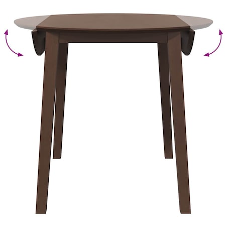 vidaXL Stół jadalny Brązowy lite drewno guma