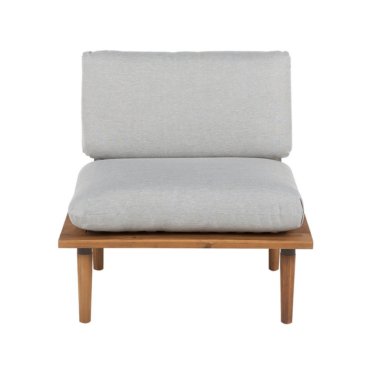 Zestaw ogrodowy ze stolikiem dla 4 osób FRASCATI Modułowy Certyfikowane drewno akacjowe Jasnoszary