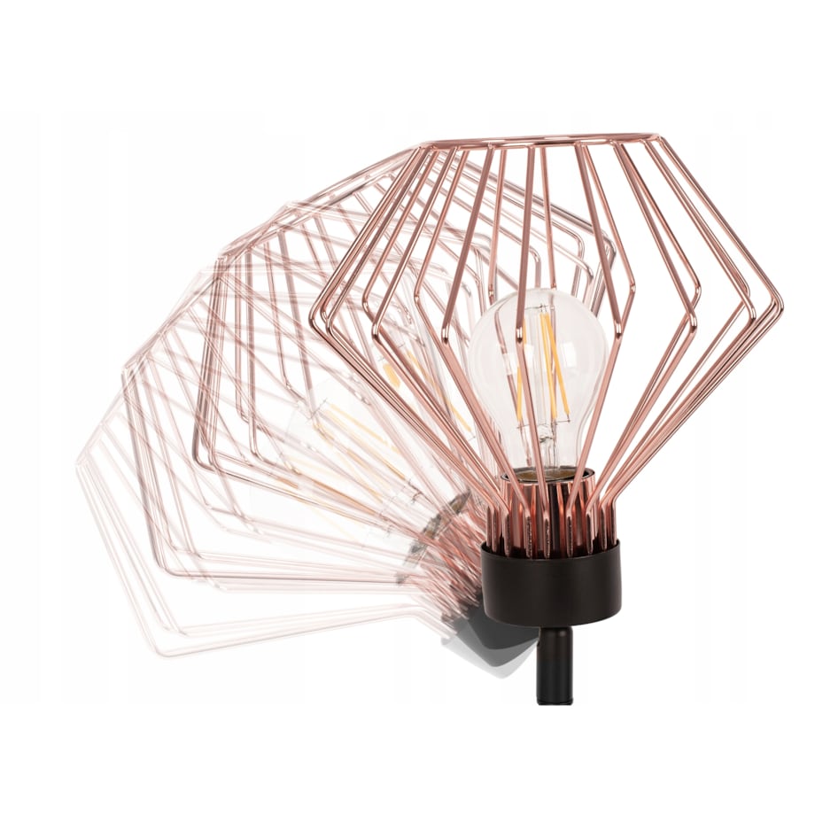 Lampa Kinkiet Ścienny Metalowy Loft Rose Black