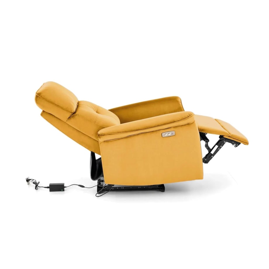 Fotel rozkładany SEMIR VELVET musztardowy