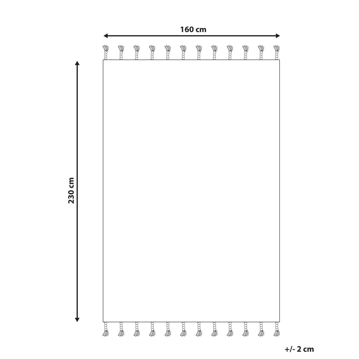 Dywan bawełniany 160 x 230 cm wielokolorowy DUZCE