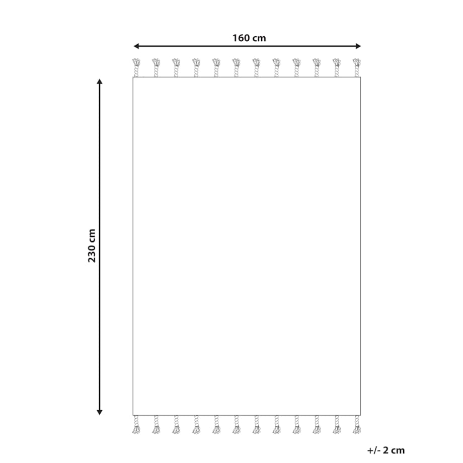 Dywan bawełniany 160 x 230 cm wielokolorowy DUZCE