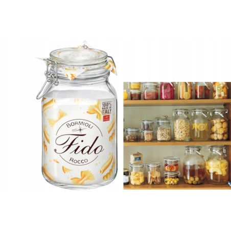 SŁOIK POJEMNIK na ŻYWNOŚĆ FIDO 2 L KLIPS BORMIOLI weki ogórki paprykę sok
