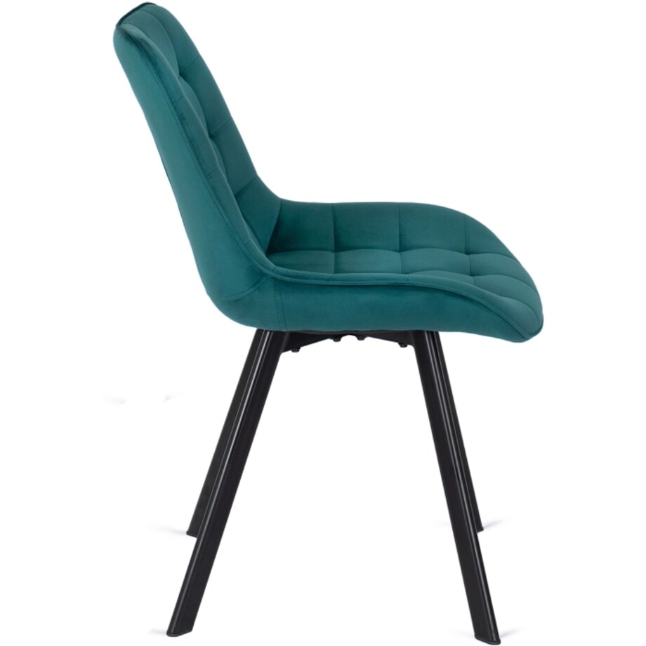 Krzesło Tapicerowane Welurowe Kuchenne Do Salonu Jadalni RICK Turkus
