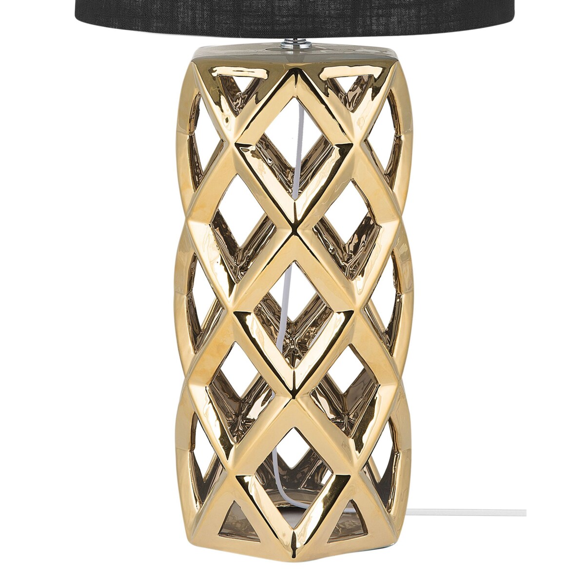 Lampka nocna ceramiczna złota SELJA