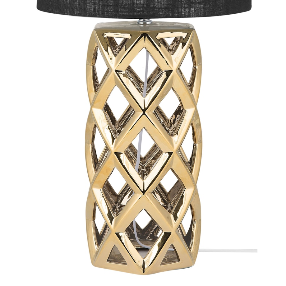 Lampka nocna ceramiczna złota SELJA