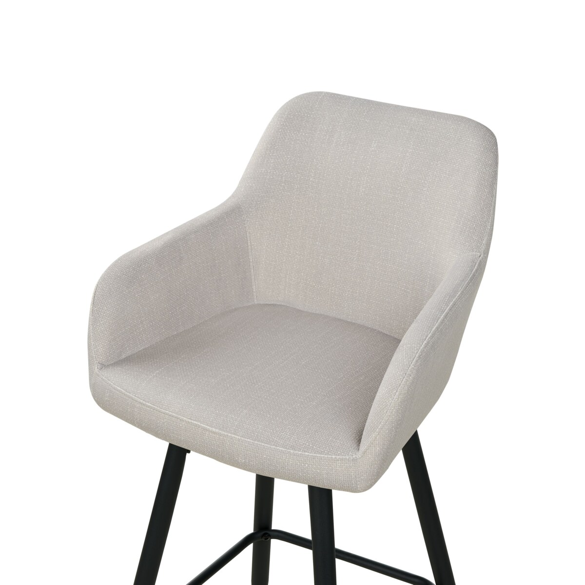 Zestaw 2 krzeseł barowych welurowy beżowoszary CASMALIA