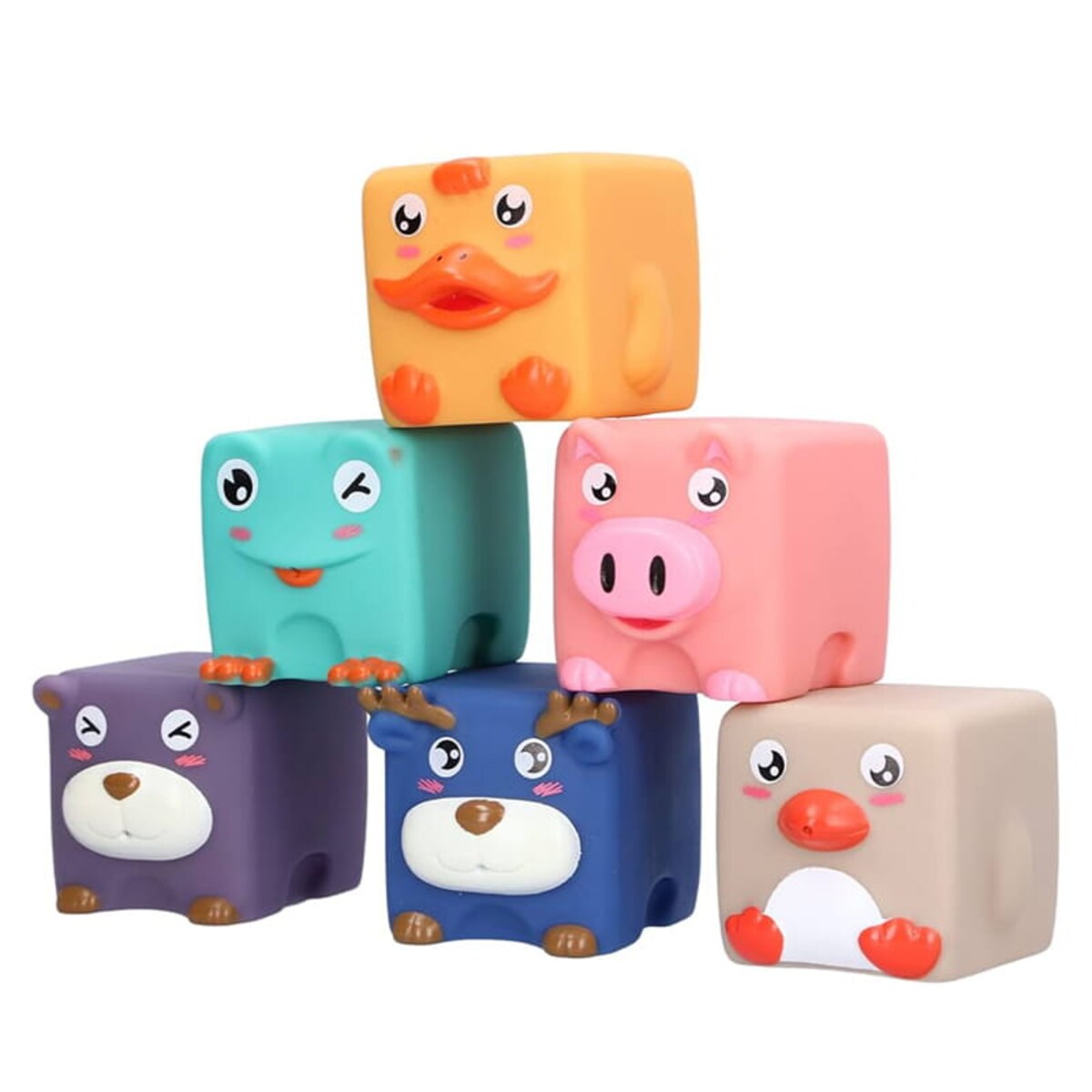 Zwierzątka domowe - miękkie klocki sensoryczne 6 szt