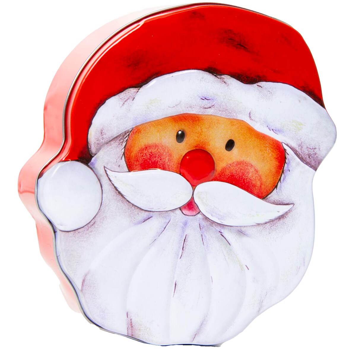 Metalowa Puszka Świąteczna Na Ciastka Pierniki Herbatę Z Pokrywką Święty Mikołaj