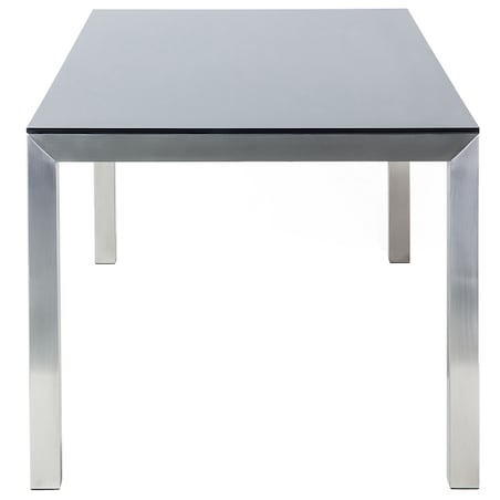 Stół ogrodowy GROSSETO 180 cm 90 cm Szkło hartowane Czarny