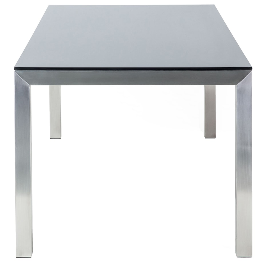 Stół ogrodowy GROSSETO 180 cm 90 cm Szkło hartowane Czarny