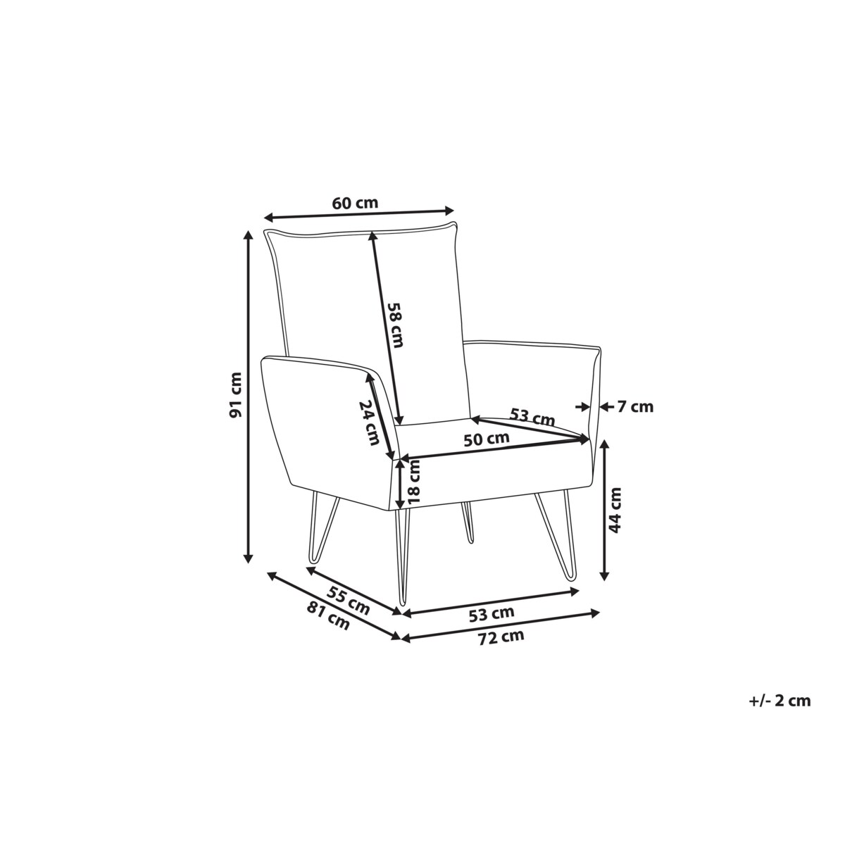 Fotel w liście biało-zielony RIBE