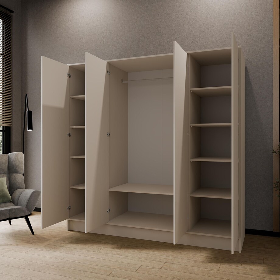 Szafa gładka 200 ALA bez lustra i bez uchwytów, kaszmirowa