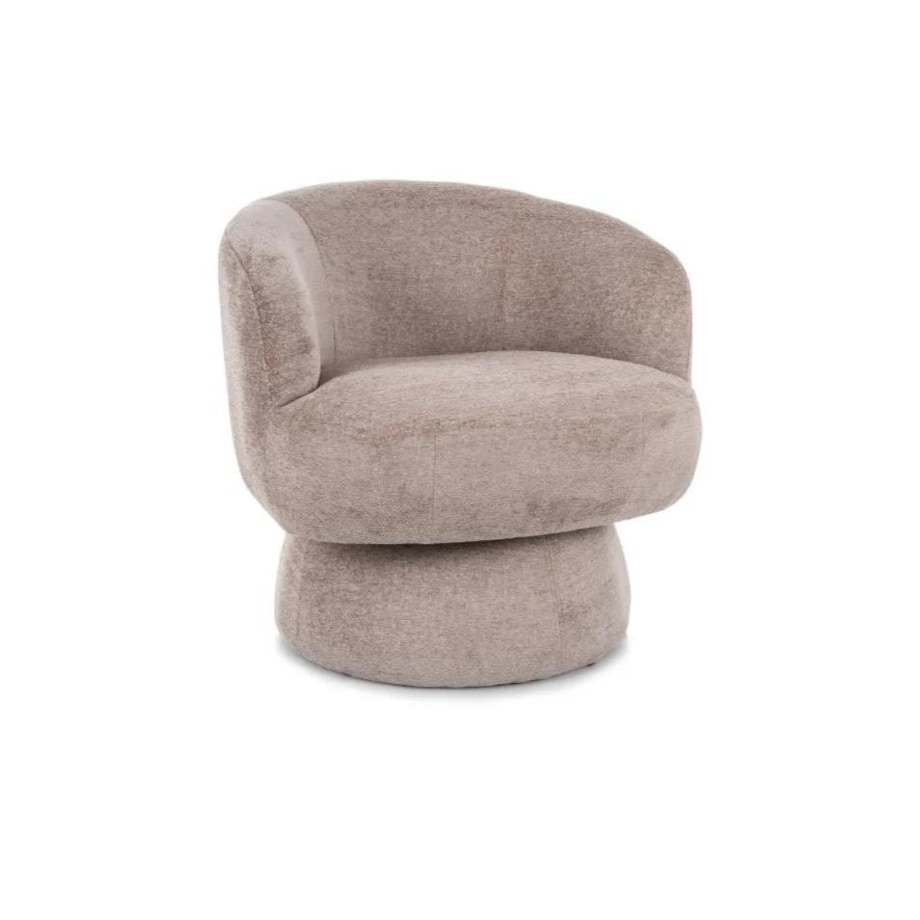 Fotel tapicerowany COSMIC RAVEN obrotowy ciemnobeżowy