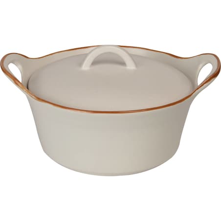 Naczynie do zapiekania z pokrywką i uchwytami, ceramiczne, 350 ml