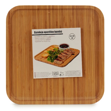 Deska do serwowania przekąsek, kwadratowa, bambus