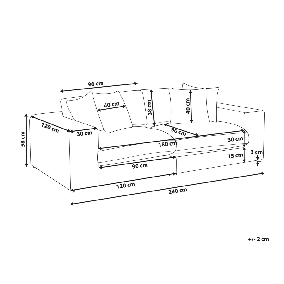 Sofa 3-osobowa pomarańczowa GLORVIKA