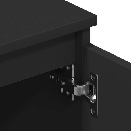 vidaXL Szafka pod TV, czarna, 140x40x35,5 cm, materiał drewnopochodny