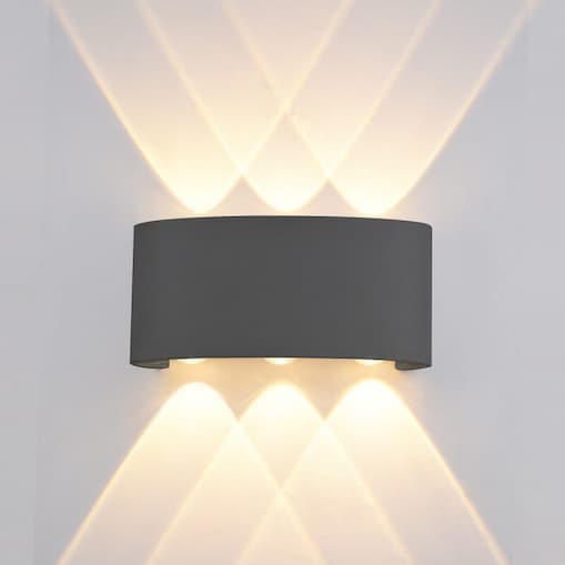 Nowoczesna lampa elewacyjna Ortelo LED 6W zewnętrzna czarna
