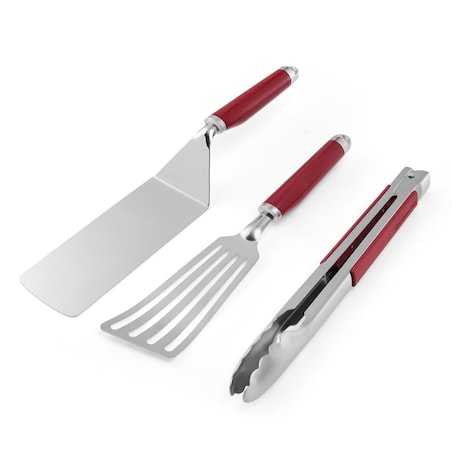 KitchenAid zestaw do grilla szczypce + 2 łopatki Empire Red