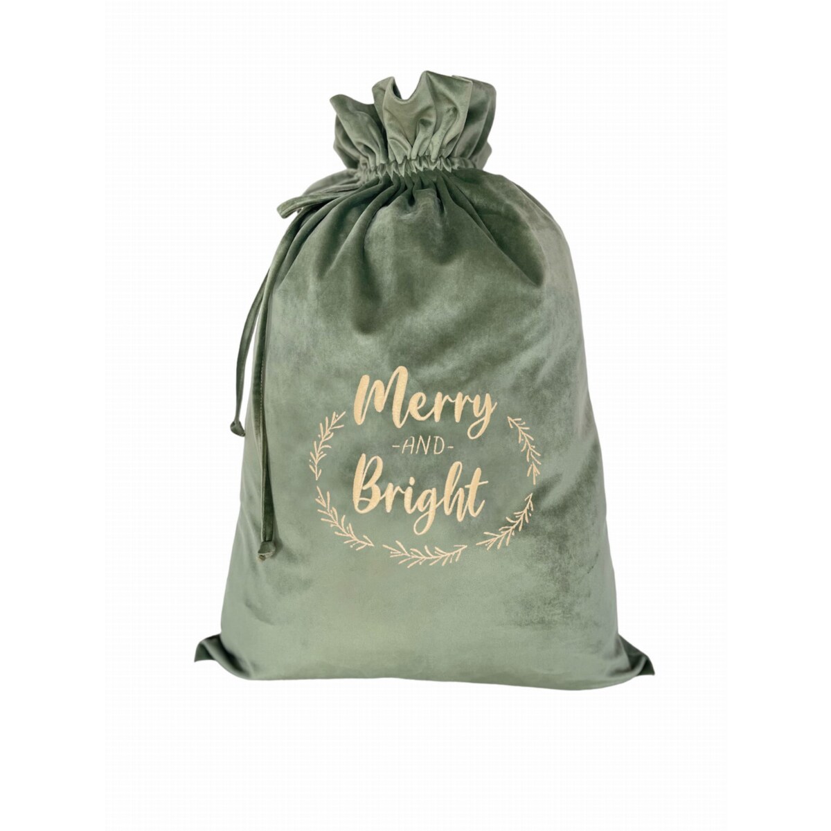 Christmas bag forest green - MERRY and BRIGHT