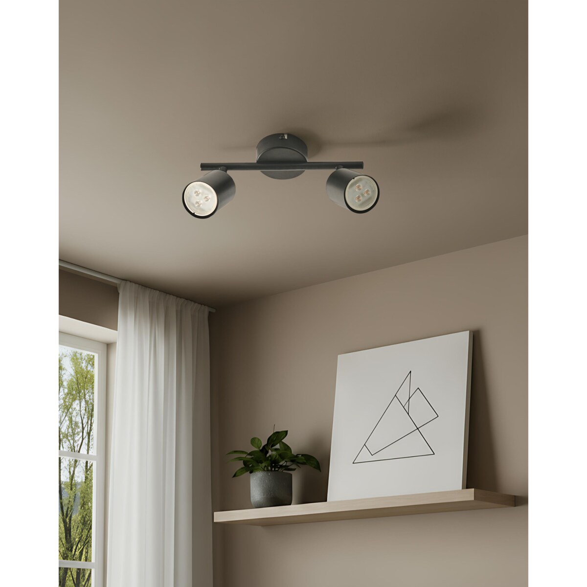 Lampa spot 2-punktowa NYANDO Metal Czarny