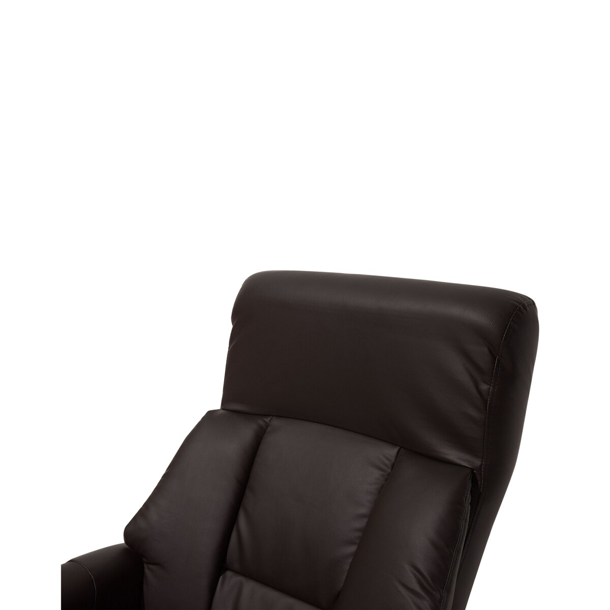 Fotel do masażu podgrzewany z podnóżkiem ekoskóra brązowy FORCE