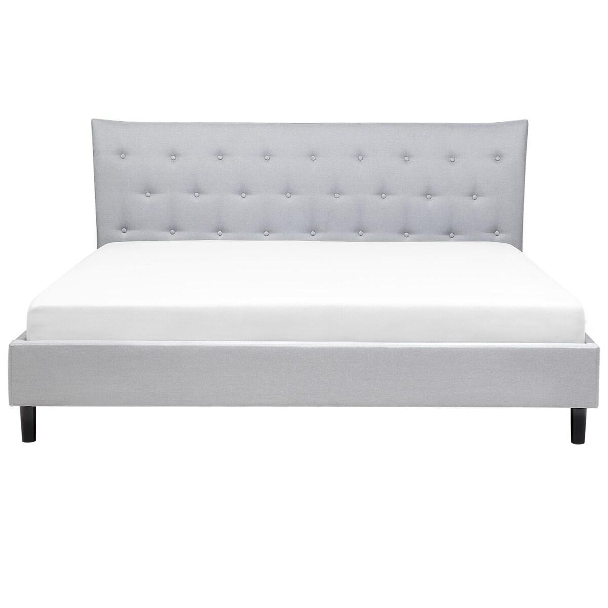 Łóżko tapicerowane 180 x 200 jasnoszare SAVERNE