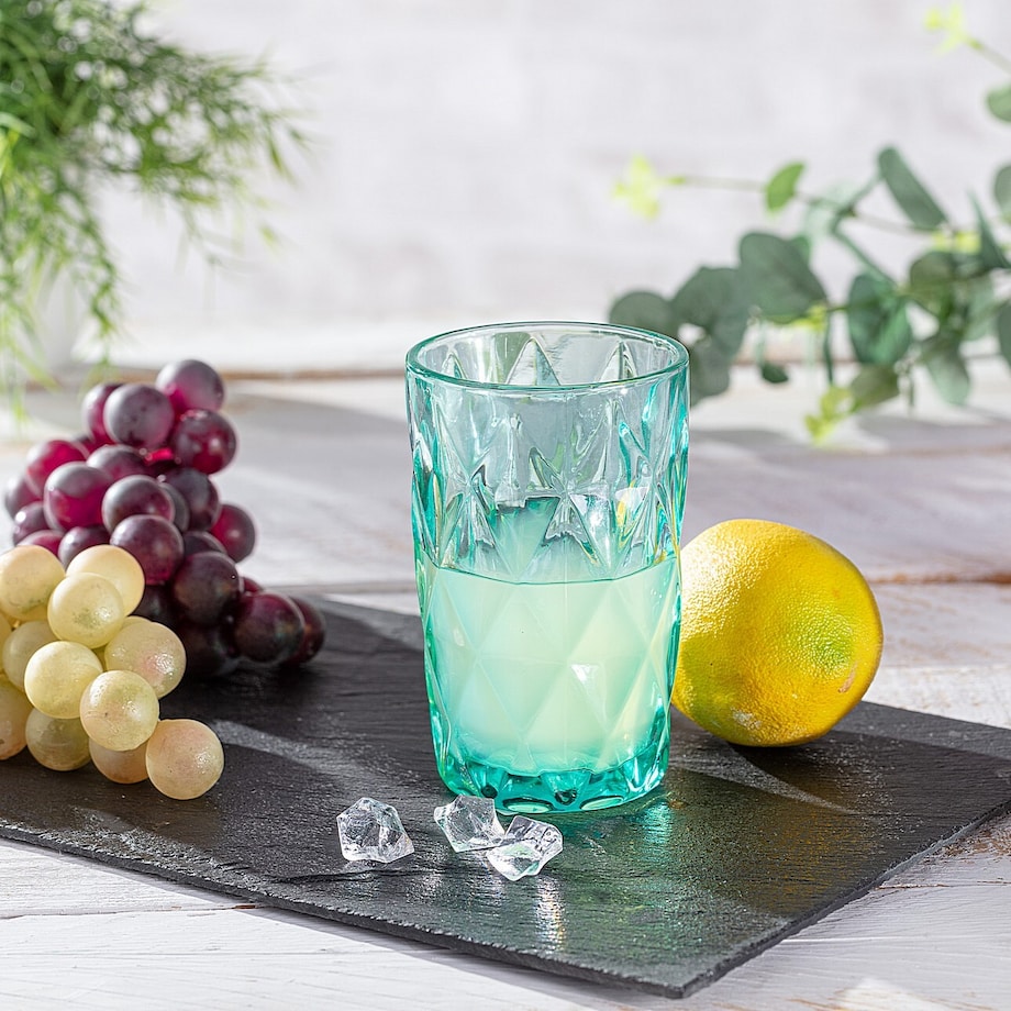 Szklanka Basic Turquoise 350ml, ⌀8 x 12,5cm